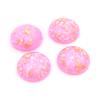 20mm 10 Stück/Los Neue Mode Mixfarbe Eingearbeitete Metallfolie Flache Rückseite Harz Cabochons Cameo