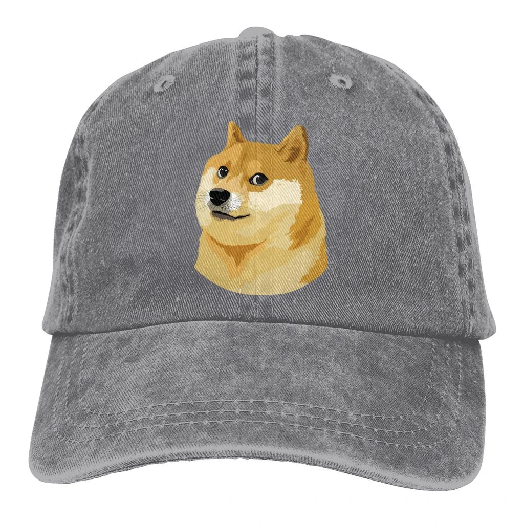 Doge The Baseball Cap Peaked capt Sport Unisex Outdoor Custom Dogecoin Funny Bitcoin Hats