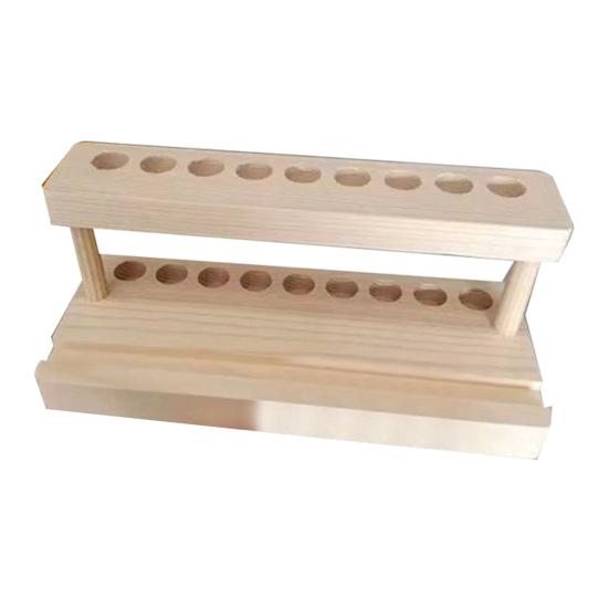 

Деревянный держатель для крючков для вязания, органайзер для хранения на 9 отверстий, для инструментов для вязания крючком, настольная подставка для спиц, для вязальщиков, многофункциональный держатель для ручек