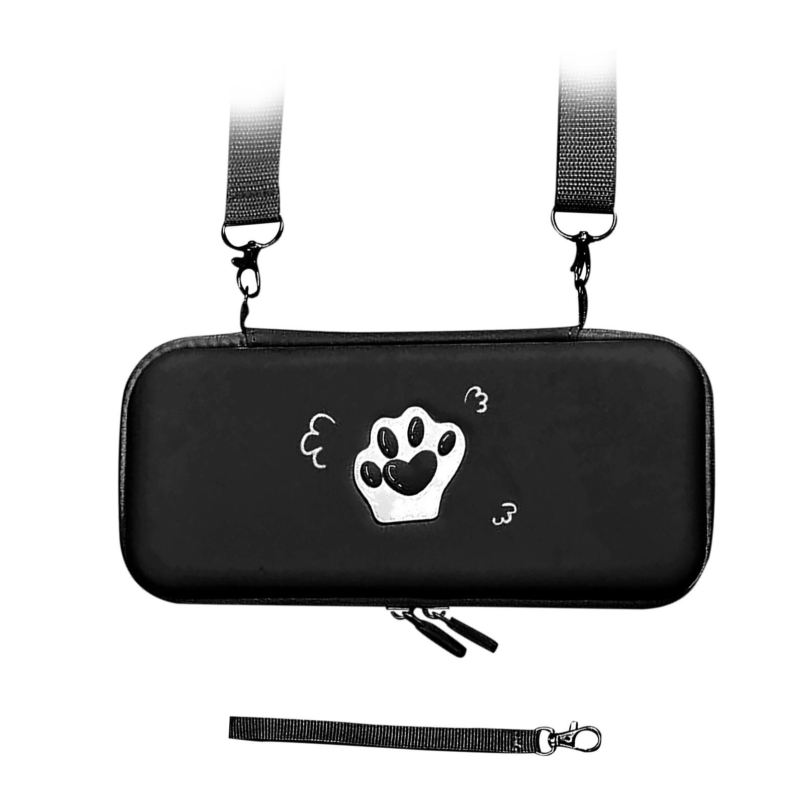 

Симпатичный чехол для переноски Cat Paw из искусственной кожи с жестким защитным чехлом с плечевым ремнем и ручным шнуром для