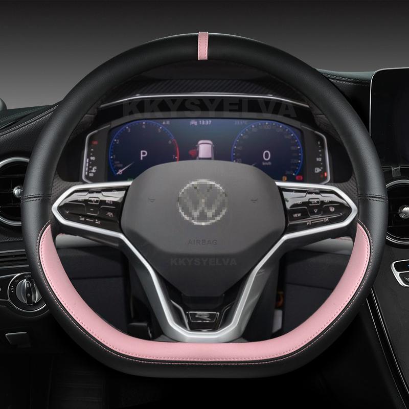 Auto Potah volantu ve tvaru D pro VW Sharan Passat Caddy Touran Tiguan 2015- Teramont Atlas T-Roc T-cross 2017-