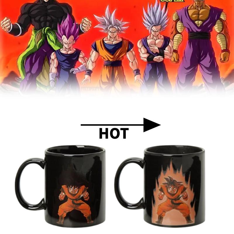 Son Ball Dragon Goku Heat Color Changing Ceramic Mug Cartoon Print Cup Gift