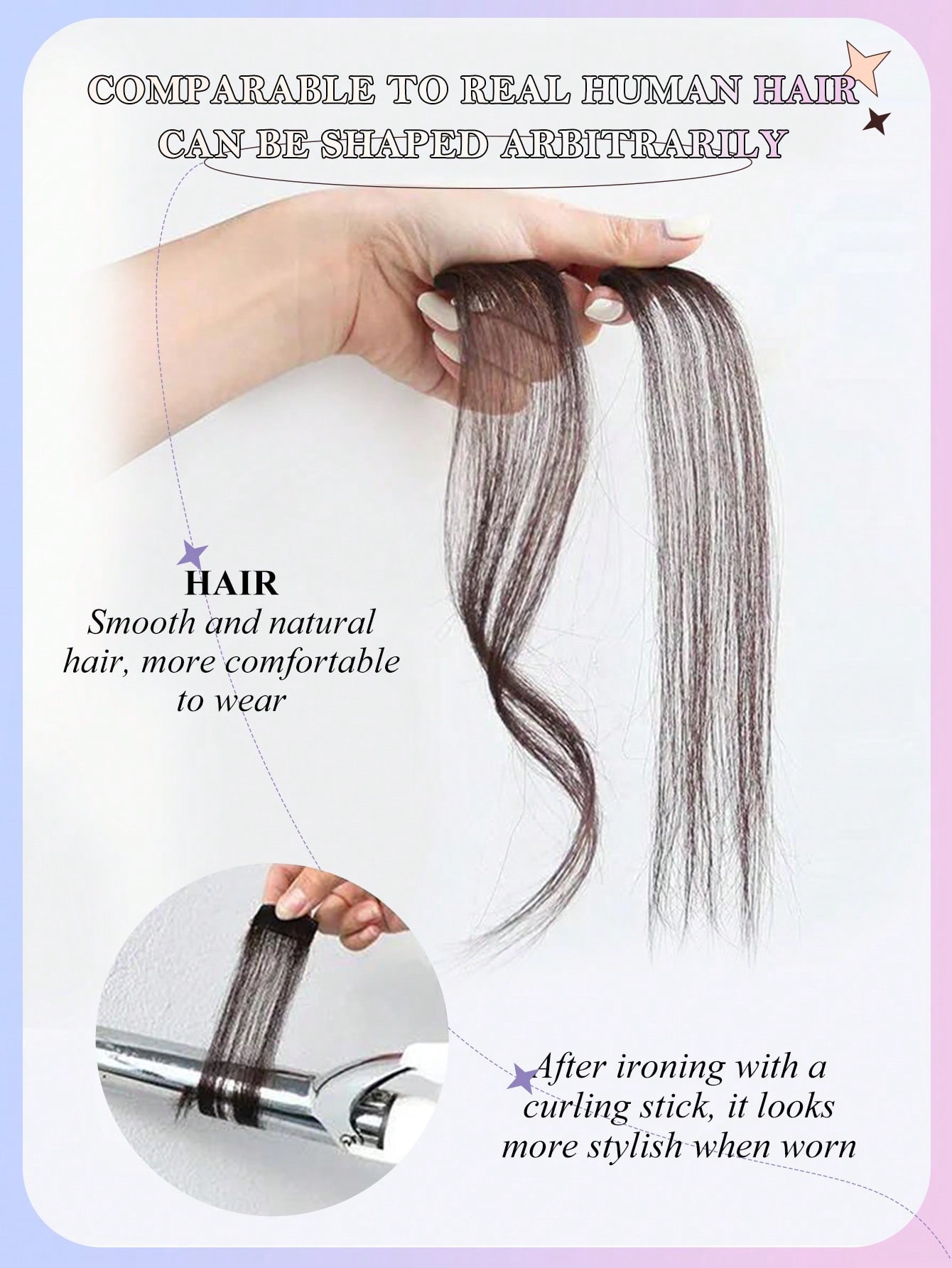 Синтетические парики из высокотемпературного шелка черного цвета — фото 3