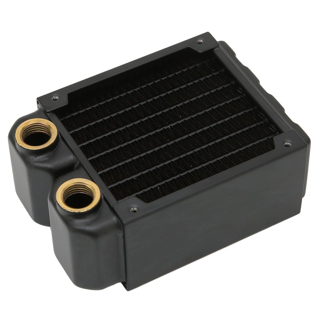 Water Cooling Radiator Double Layers 8 Pipes G1 4 Thread Brass Water Cooler with Screws for Engraving Machine Printer