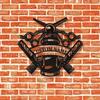 Customizable Barber Shop Metal Wall Art with Name Modern Home Salon Decor