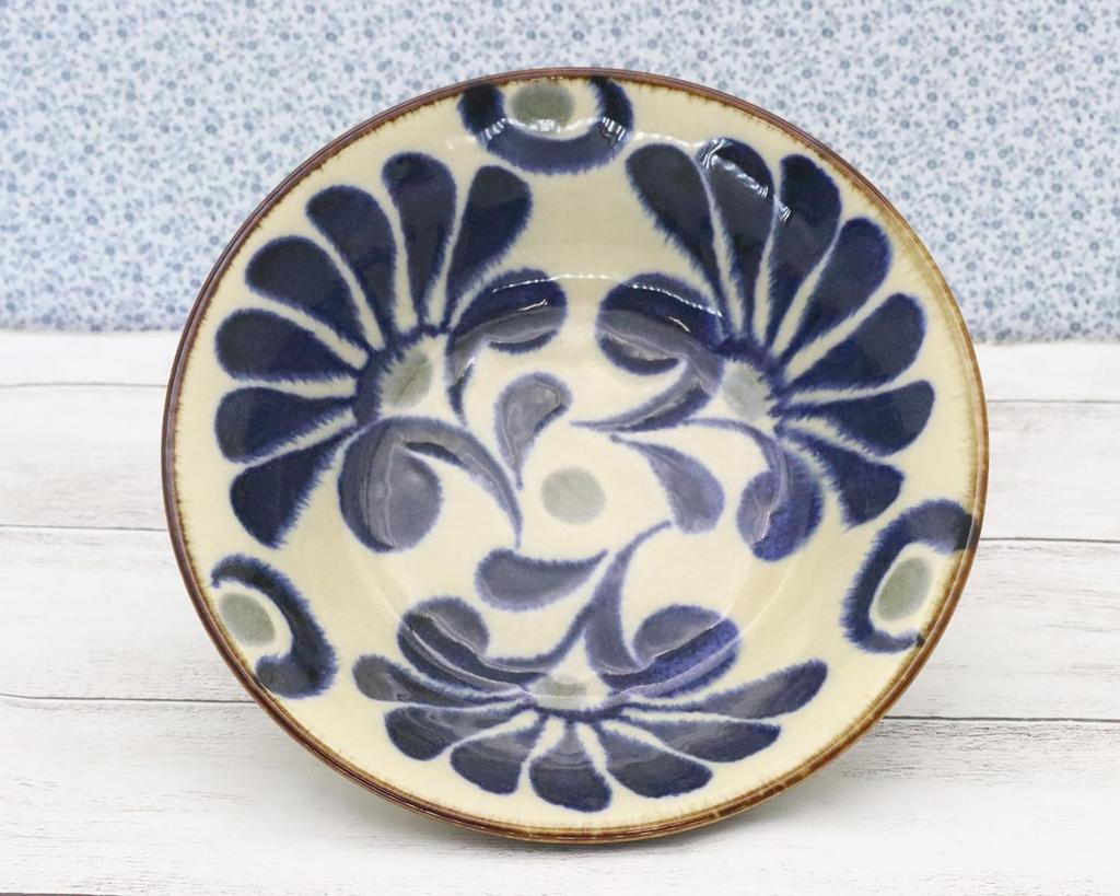 Castle Enterprise [Salad Bowl 17.5cm A Set of 10] Mino Ware Yachimun Style Tropical Okinawa Tableware