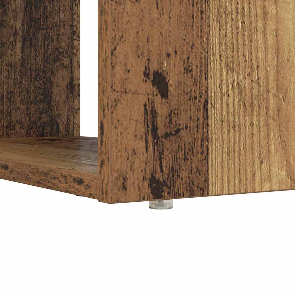 Desk with Shelf Reclaimed Wood Look 113 x 54 x 120 cm Engineered Wood
