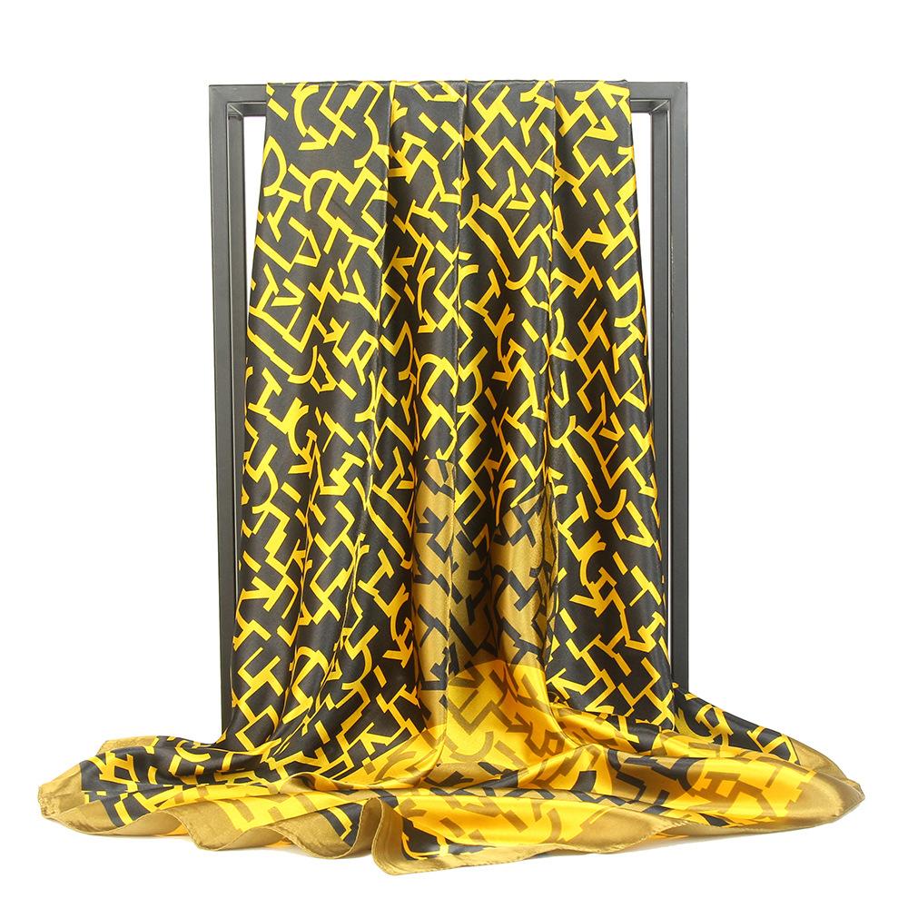 Vysoce kvalitní luxusní hedvábné šátky čelenka Šály Šála na krk pro ženy Řetízek Hedvábný šátek Dámská ozdobná šála