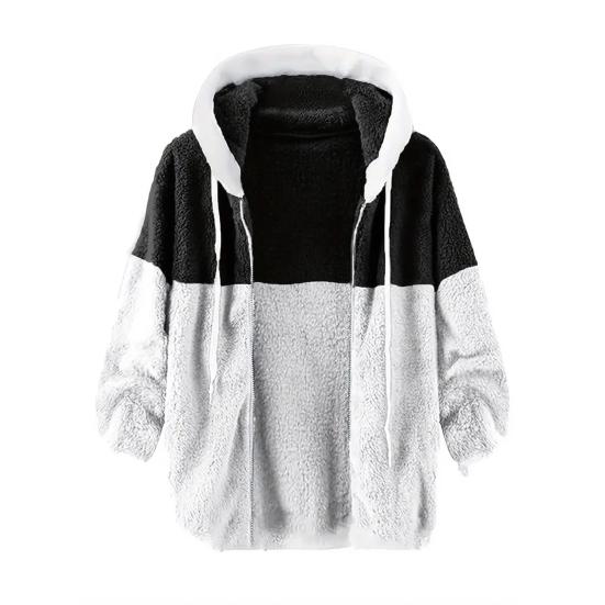 2026 men's autumn and winter new Mao Mao hooded explosive sweater jacket open
