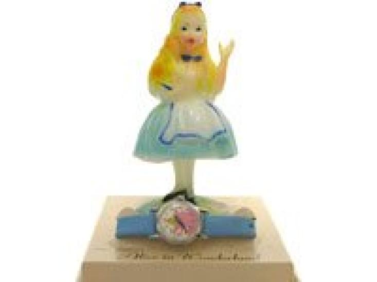 

Годинник «Аліса в Країні Чудес» з фігуркою Оригінальний набір Disney з ручним заводом, Вінтажний, Коробка,