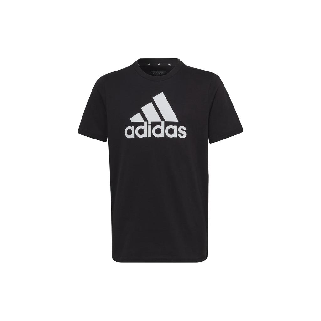 Adidas T-Shirt Round Neck Short Sleeve Letter Black Kids tops IC6855