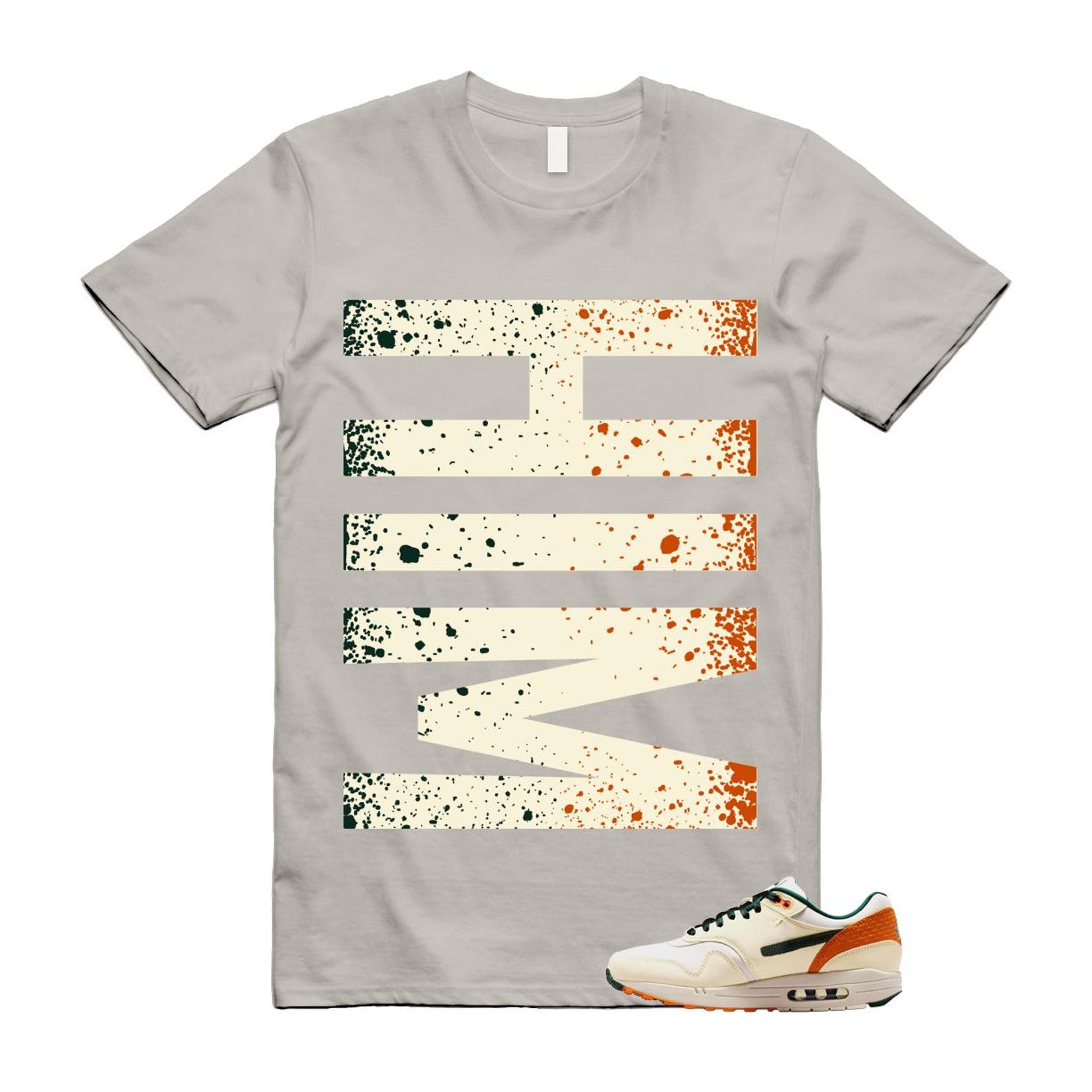 Air Max 1 Orioles Coconut Milk Pro Green Orange Horizon T Shirt Match HIM VERT M