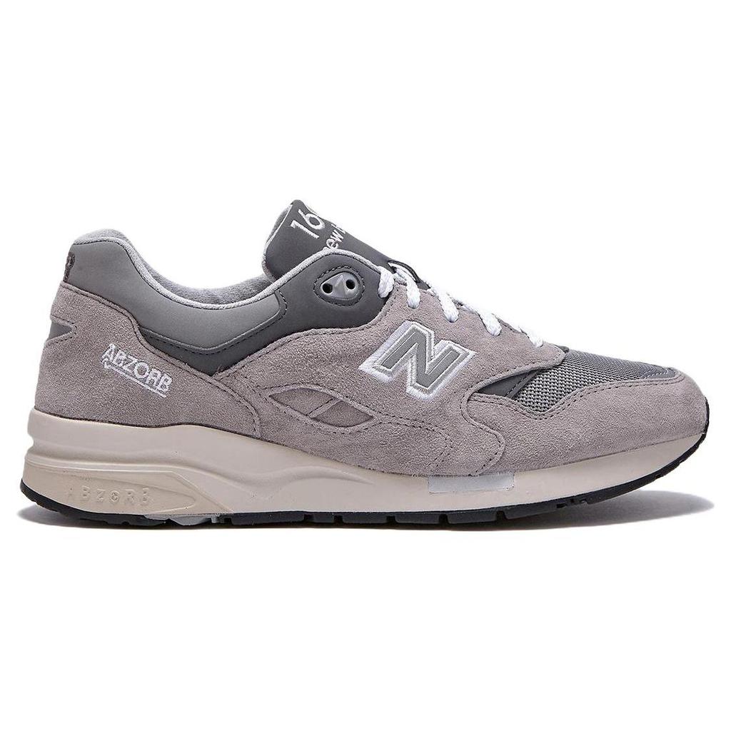 New Balance Nb 1600 Comfortable Sports Fabric Leather Low Top Running Shoes Unisex Sneakers Light-Gray CM1600EM