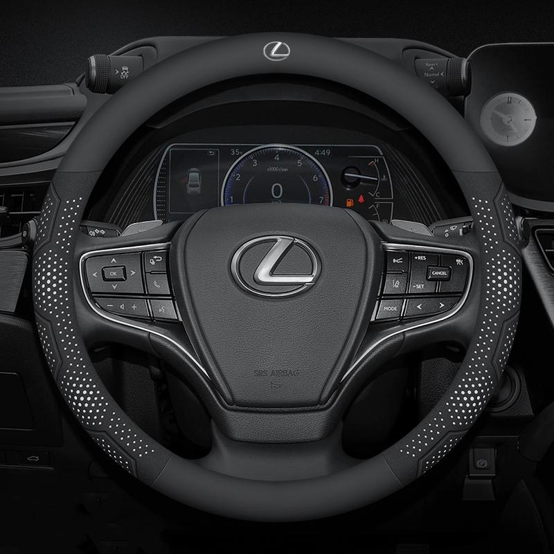 Car Carbon Fiber Leather Steering Wheel Cover For Lexus F Sport RX300 LS500h GS300 IS300 CT200h NX300 UX300 LX570 ES200 ES300 HS