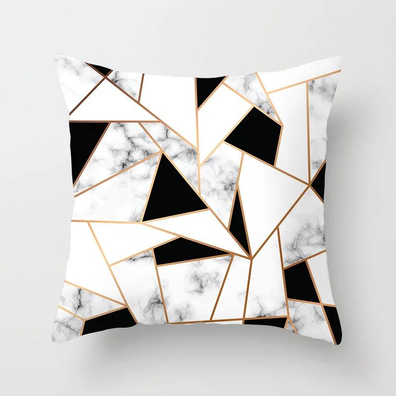Sofa Office Chair Cushion Cover Luxury Comfortable Flower Pillow Retro Abstract Geometric Printing Pillowcase
