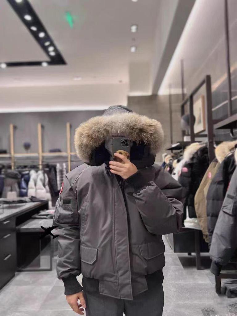 Unisex Canada Goose Down Bomber Jacket 01 - Couple's Parka Coat