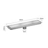 304 Stainless Steel Floor Drain Anti-Odor Bathroom Shower Drainage Rectangle Long Bath Drains for Kithchen Toilet 20-60cm