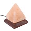 Himalayan Salt Lamp USB RGB 7 Colors Changing Hand Carved with Wood Base Pyramid Crystal Salt Rock