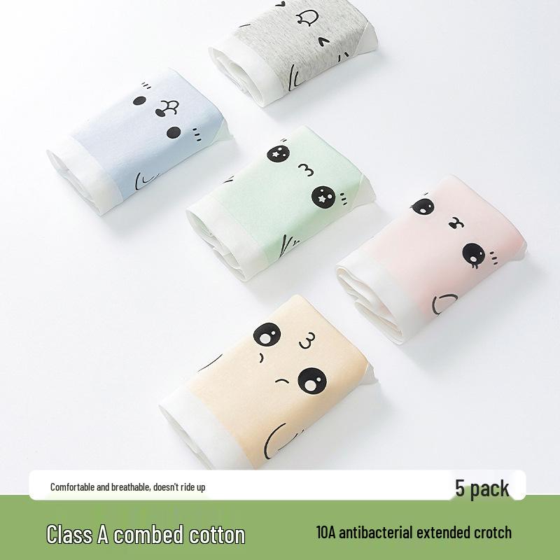 Girls' Pure Cotton Boxer Briefs for Children and Teens