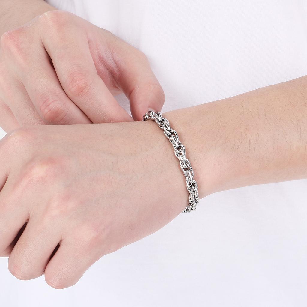 6mm Rope Chain Bracelet for Men - Stainless Steel 304 - KB203612