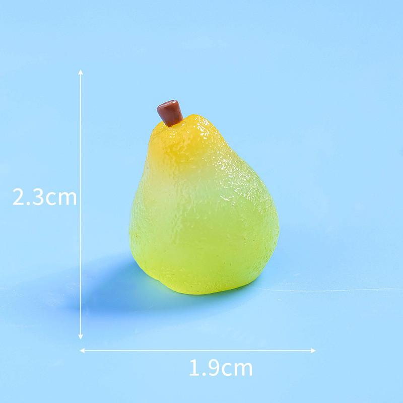 10Pcs/lot Multicolors Luminous Fruit Miniatures Glow In the Dark Resin Ornaments Fairy Garden Decoration Micro Landscape