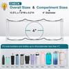 3 Tier Stackable Water Bottle Organizer Holder Clear Cup Tumbler Rack for Cabinet Countertop Fridge Pantry Holds 9