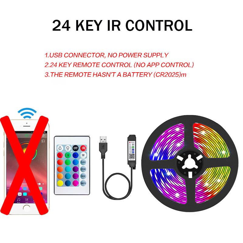 1M-30M USB Led Bar Light RGB 5050 Bluetooth Tape for Christmas Room Decoration Led Luces Flexible Light Desktop Screen TV Background Lighting