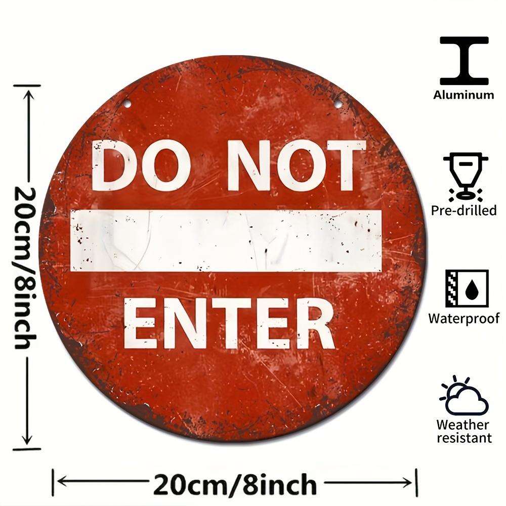 

1 шт. Винтажный металлический круглый алюминиевый знак, жестяной знак «Не входить», настенное художественное украшение, винтажный декор для стен гаража чёрный