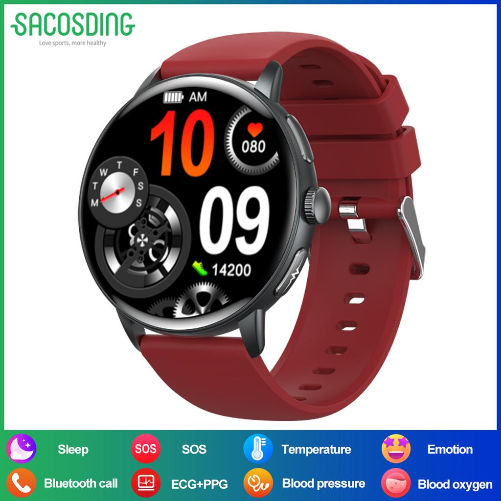 SACOSDING AMOLED Screen Men Smart Watch  Health Monitoring AI Dial AI intelligent Q&A BT Calling Outdoor Sports Fitness Women Smartwatch