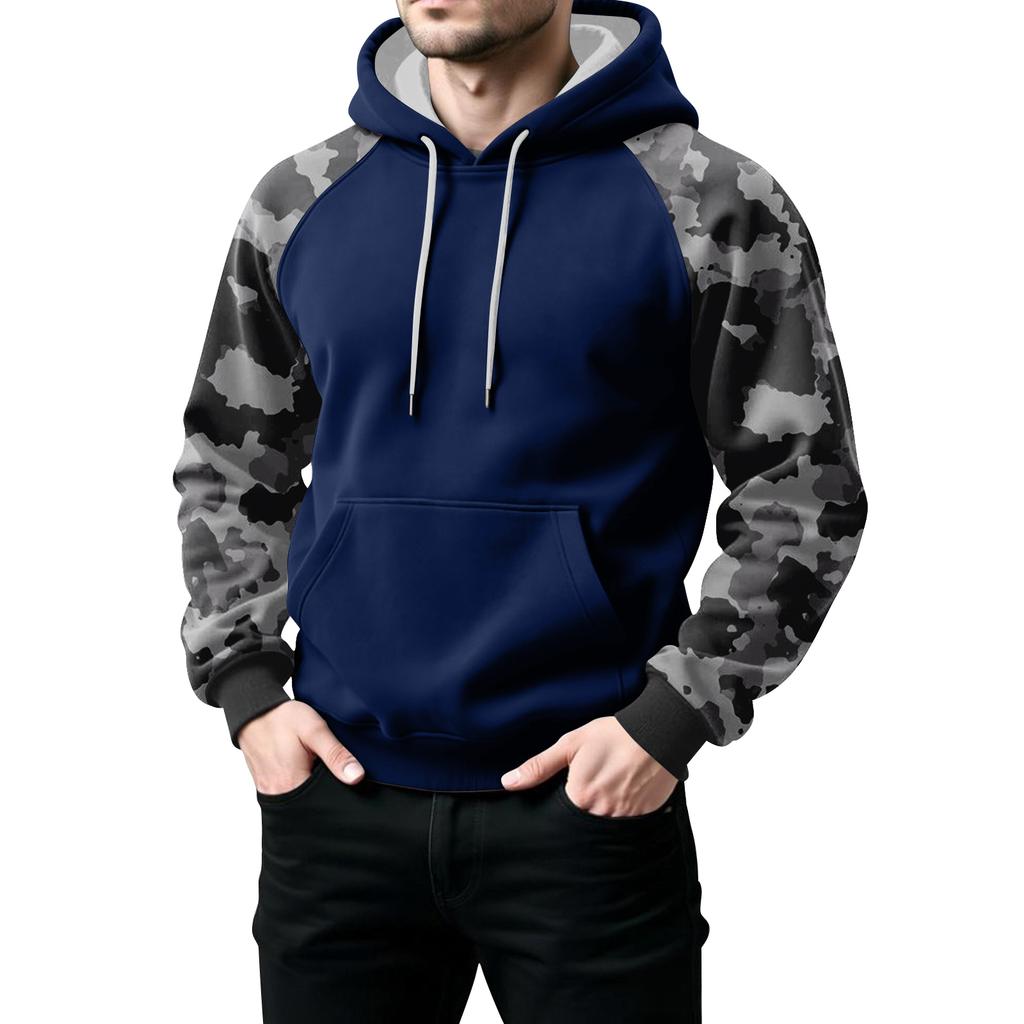 Pánská maskáčová mikina s kapucí Pánská sportovní nadměrná ležérní mikina