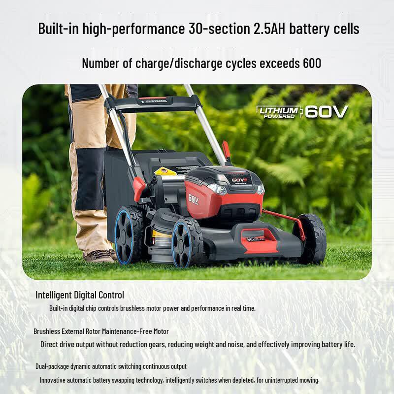 Kaizi KZ760P 60V Cordless Push Lawn Mower CN plug (adapter included)