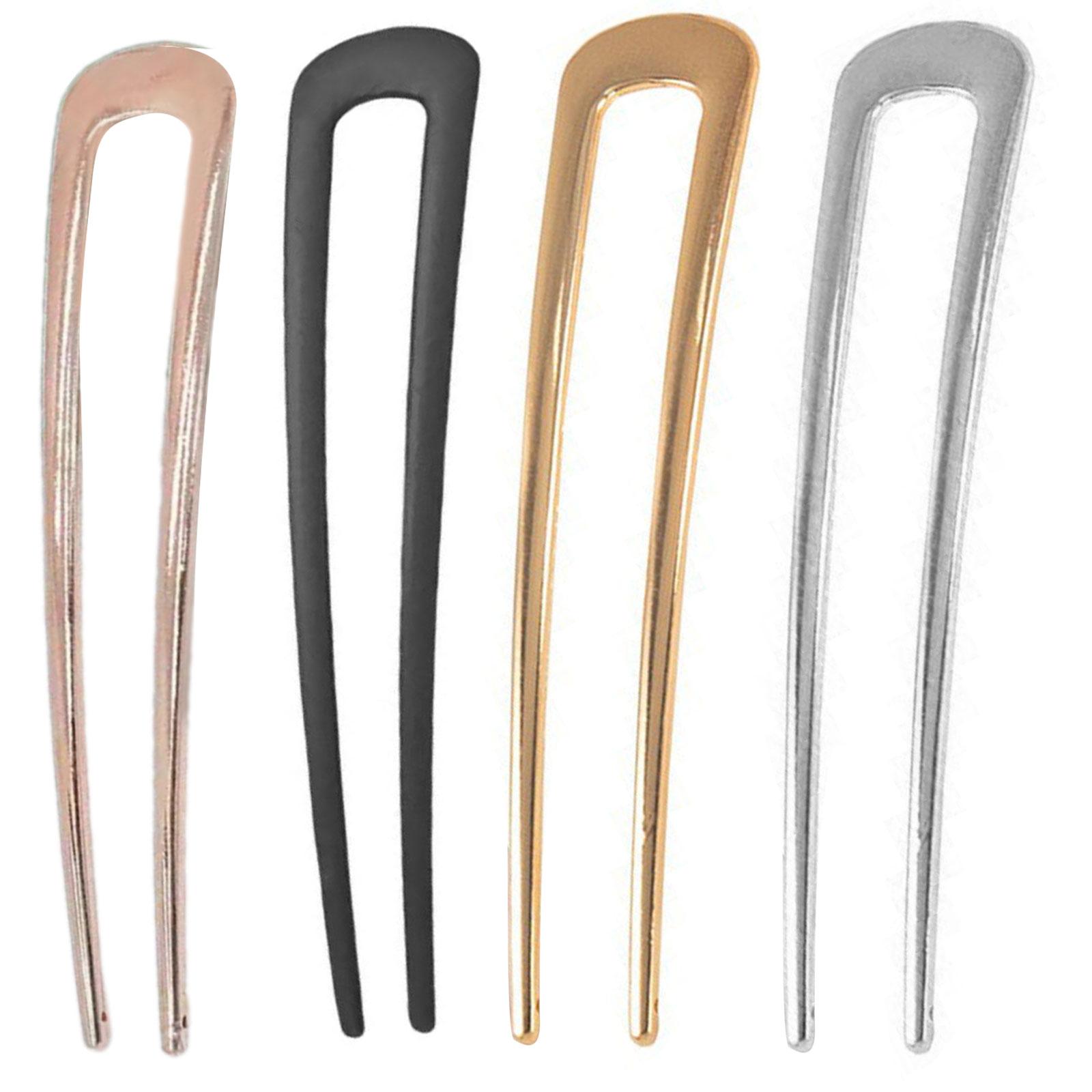 

4Pcs Modern Chinese Style Hair Accessories Metal U Shaped Clip Lightweight Design For Daily Wear Hair Bun 1