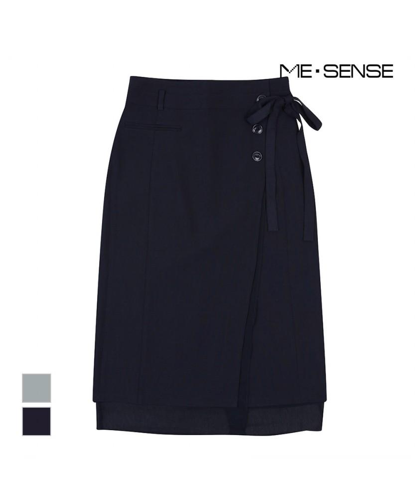 MESENSE Wrap Style Belted Skirt_Mb23Skm101Z