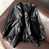 Men Genuine Leather Jacket Korean Slim Fit Biker Coat Real Cowhide Short Stand Collar Youth Fashion