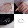 Stylish Minimalist Pearl Ring For Women Adjustable Open Finger Geometric Design