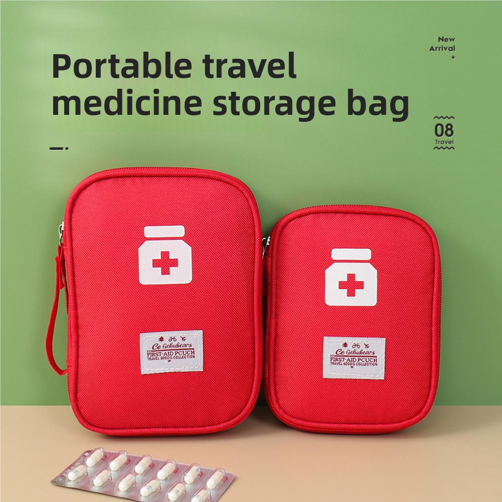 Outdoor Travel Emergency Storage Kit Portable Hygiene Medicine Kit Portable Epidemic Prevention Kit Medium Red