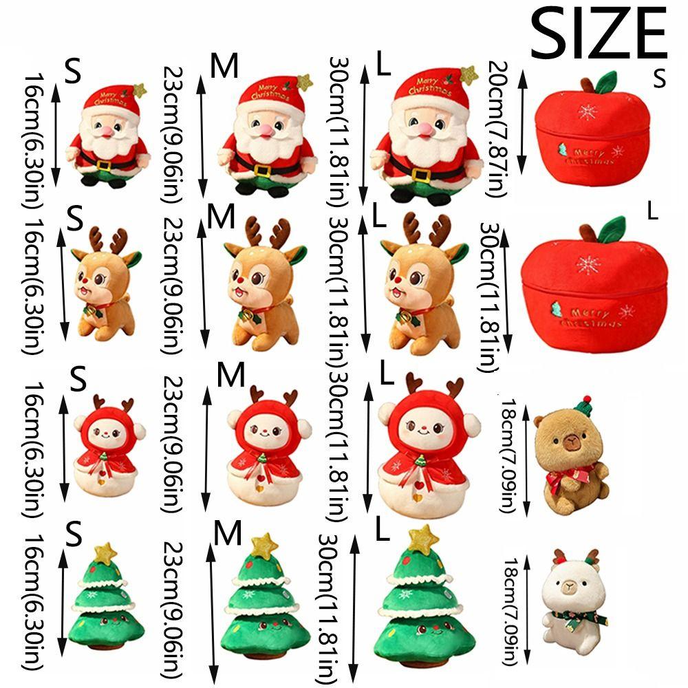 Lovely Christmas Stuffed Plush Toys Christmas Decoration 3D Stuffed Animals Elk Toy  Toddler