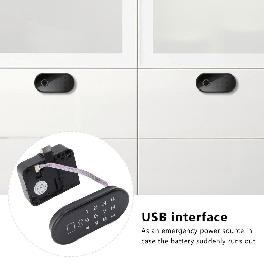 Keyless Cabinet Password Lock Card Unlock Drawer Lock Durable Cabinet Lock  Closet