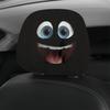 2Pcs Funny Face Expressions Car Pillowcase Exaggerated Car Seat Headcover  Automobile Interior