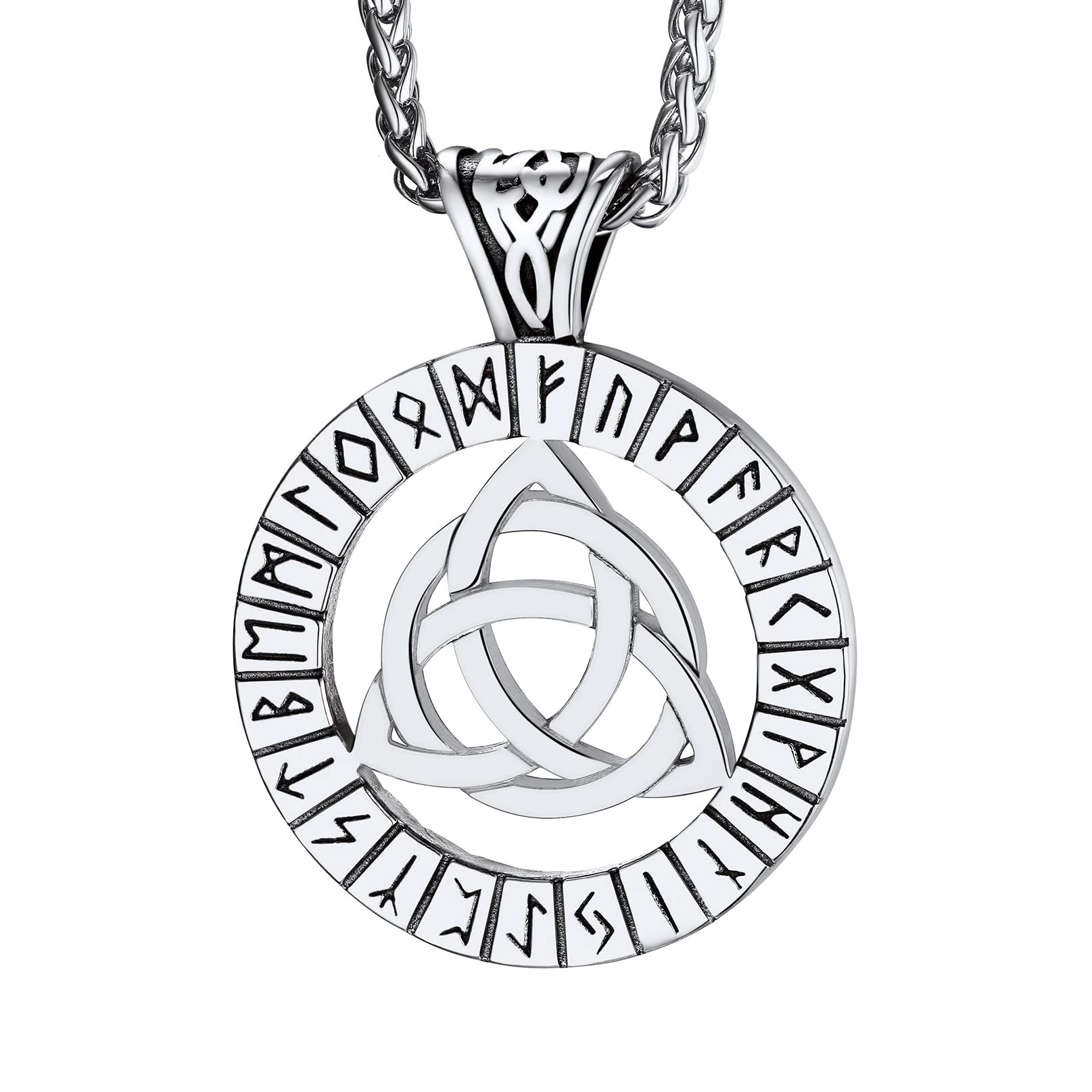 

Coin 316L Stainless Celtic Rune Pendant 55cm [Bandmax] Men s Necklace, Steel, Top, Large, Hypoallergenic, Simple, Men s Accessories,