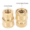 Brass High Pressure Washer Adapter Hydraulic Couplers Fittings 1/4" Quick Connect Socket To 1/4" Female NPT Garden Irrigation