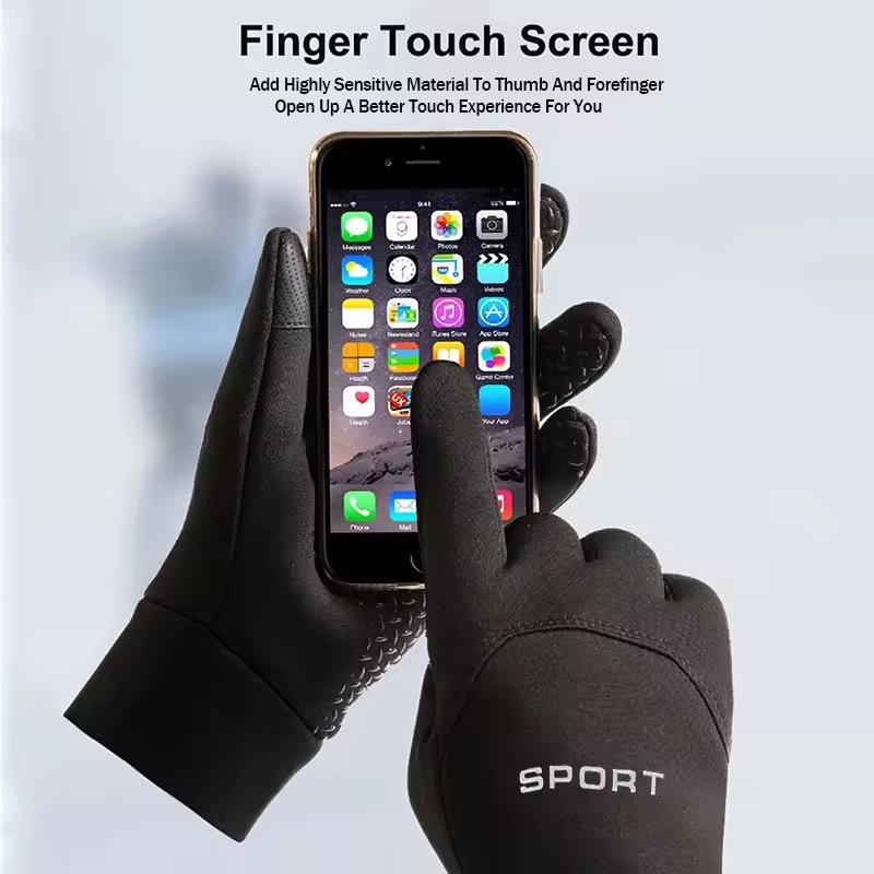 Winter Warm Gloves Touch Screen Windproof Cold-proof Cycling Gloves Men's Women's Outdoor Running Hiking Skiing Gloves Mittens