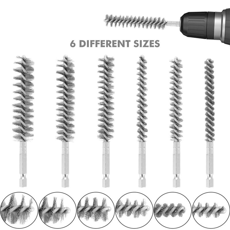 18 Pcs Wire Brushes For Drill,Stainless Steel Small Wire Brush In Different Sizes,For Cleaning,Cleaning Wire Brush Set-B61B