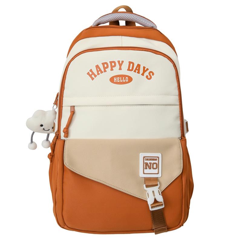 Rucsac pentru colegiu Geantă de școală pentru elevi de gimnaziu Rucsac de mare capacitate în contrast de culoare