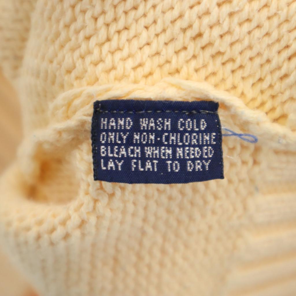 Polo by Ralph Lauren 90s Old Polo Bear Long Sleeve Knit M Beige Men's Used