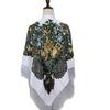 Ethnic Style Peony Tassel Shawl: Cotton Headscarf for Women - Warm Autumn/Winter Square Scarf & Sunscreen