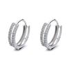 Hollow Diamond Double-Layer Earrings Women'S Niche Design Sense Exquisite Circle Ear Buckle Simple High-End Ear Jewelry