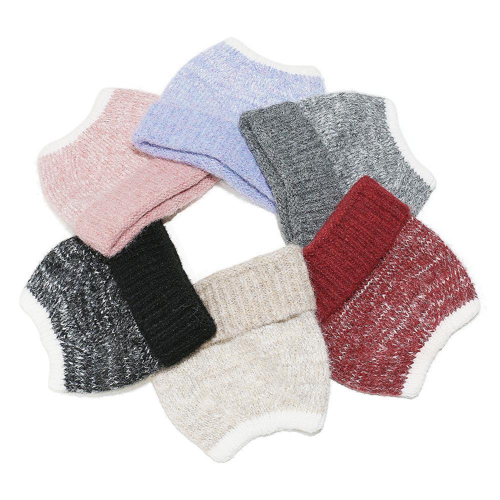 Temu Autumn and Winter New Wool Hat Gradual Change Color Blended Devil Cat Ears Pullover Hat Knitted Hat Women