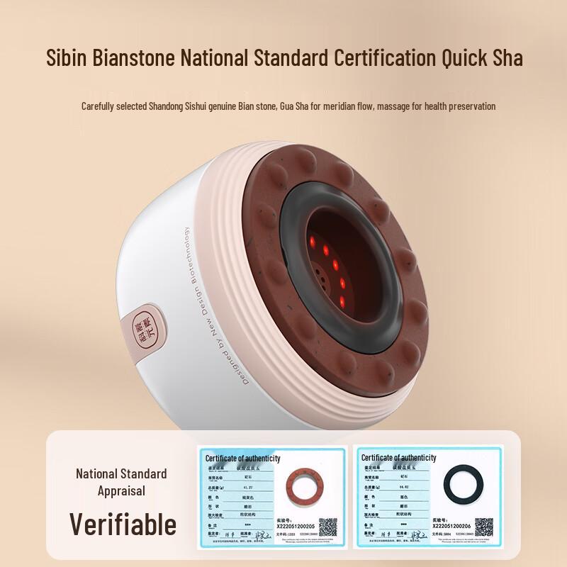 Red Bianstone Gua Sha & Cupping Massage Tool CN plug (adapter included)