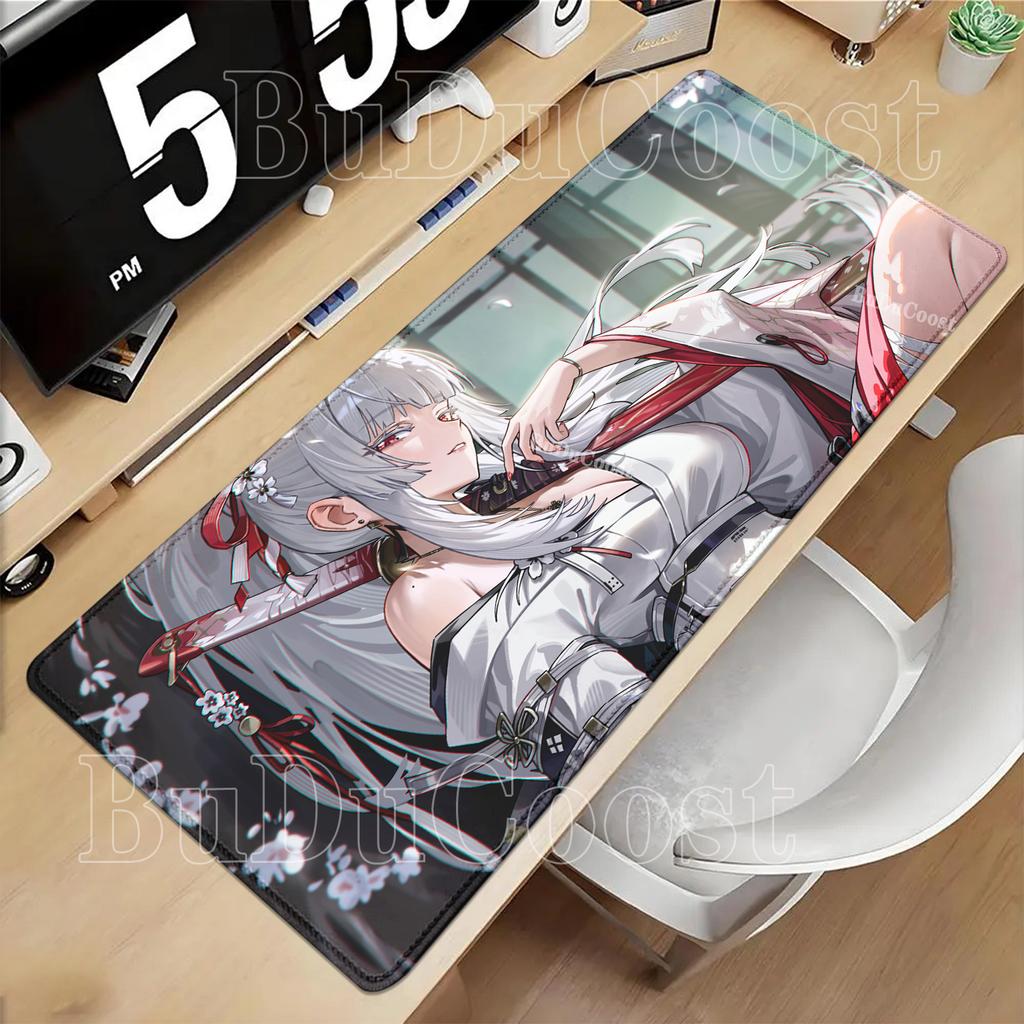 Hiyuki Gaming Wuthering Waves Mousepad Office Keyboard XXL Mouse Pad Anime Sexy Girl Rubber HD Printing Non-slip Base Desk Mat